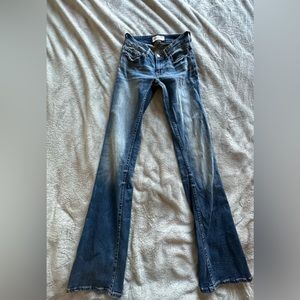 Buckle bootcut jeans in extra long length